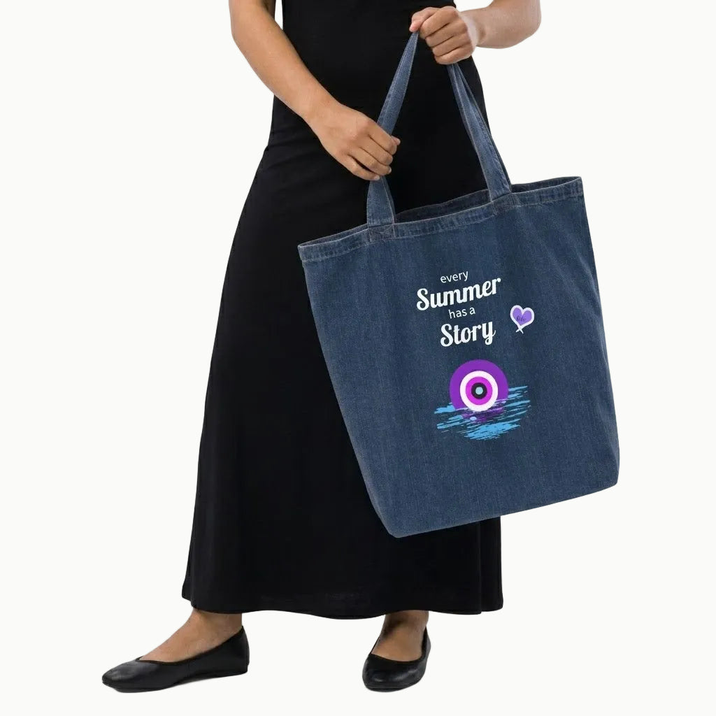 Denim Day Tote – Violet Sea