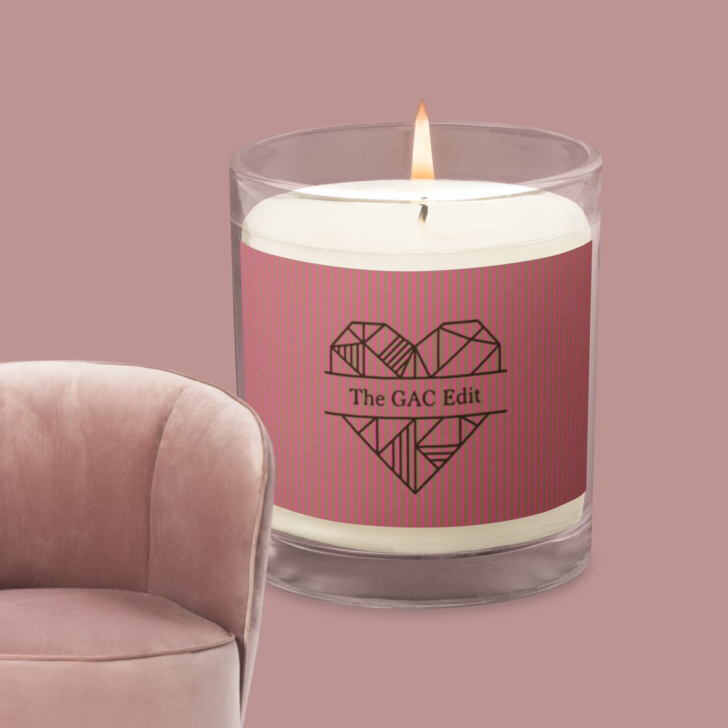 Geometric Heart Soy Candle