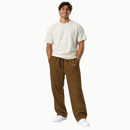 GAC Edit Wide-Leg Joggers — Coffee