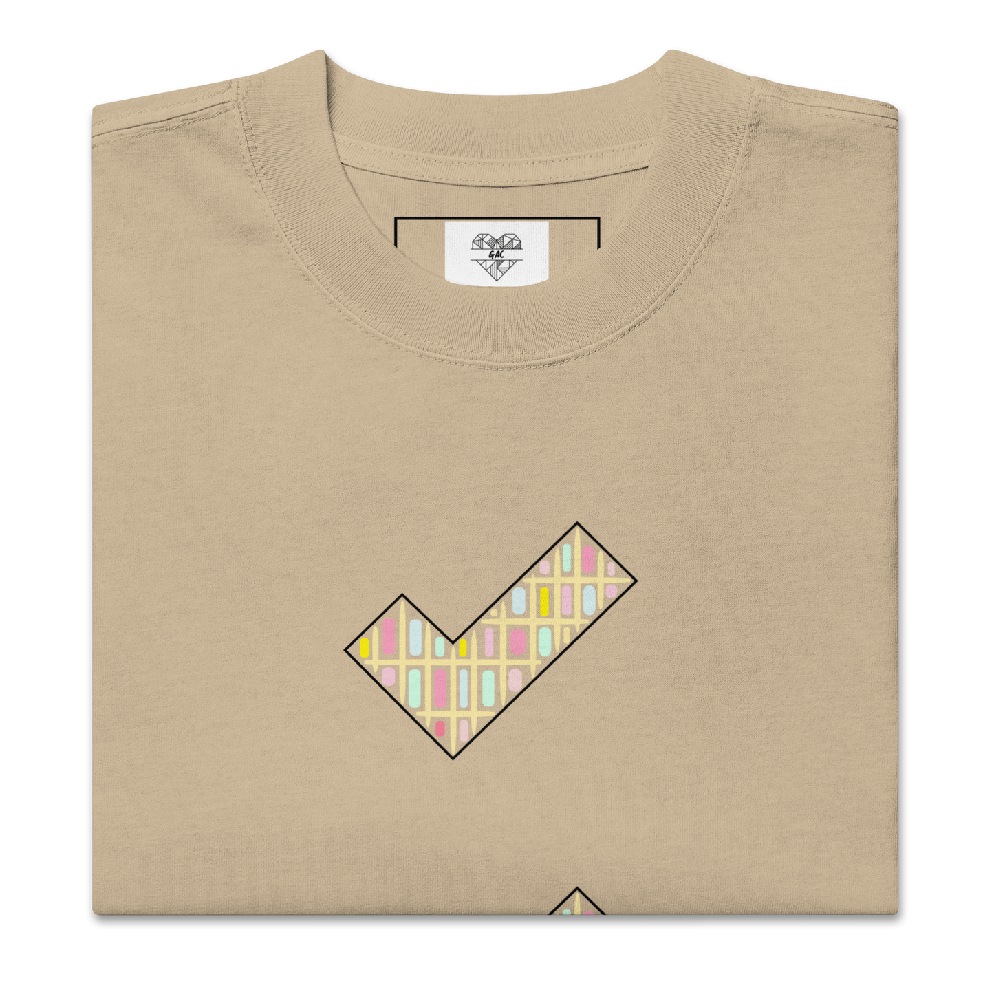 The Checkpoint Tee Oversized faded t-shirt by GAC