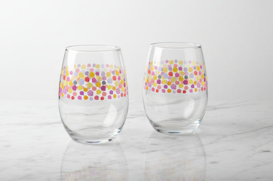 Shell Scatter Stemless Wine Glass — GAC Home