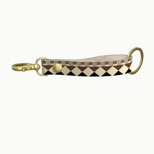 Mosaic Geometry Strap Keychain