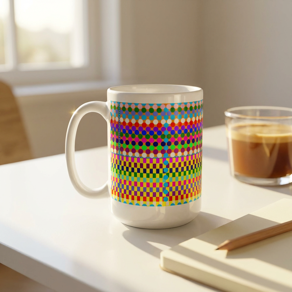 Chromatic Living White glossy mug
