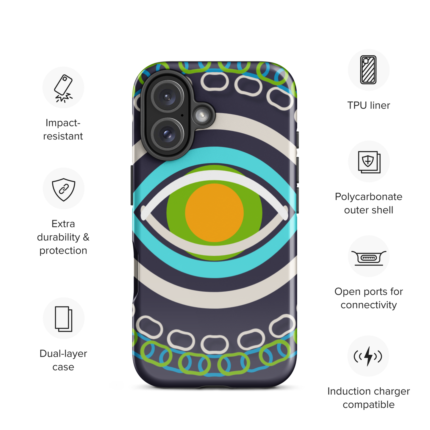 Golden Green Eyes – Tough iPhone Case