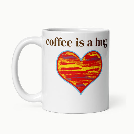 Heart White glossy mug