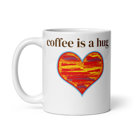 Heart White glossy mug