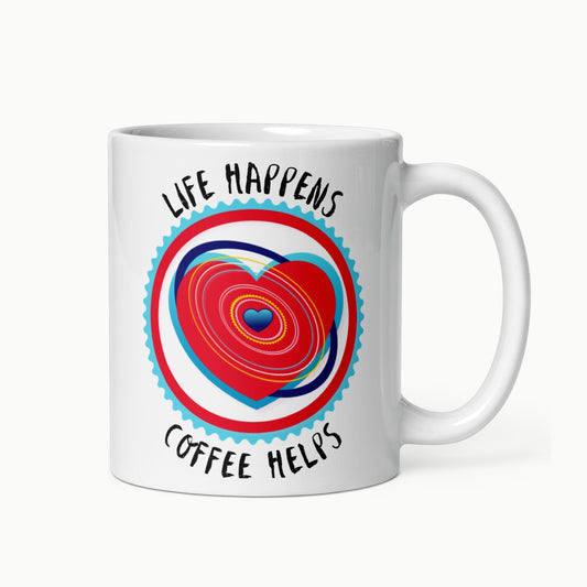 Heart White glossy mug