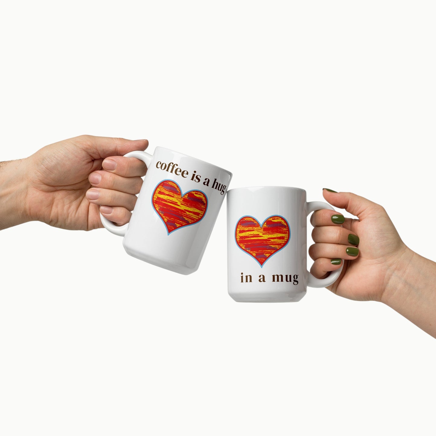 Heart White glossy mug