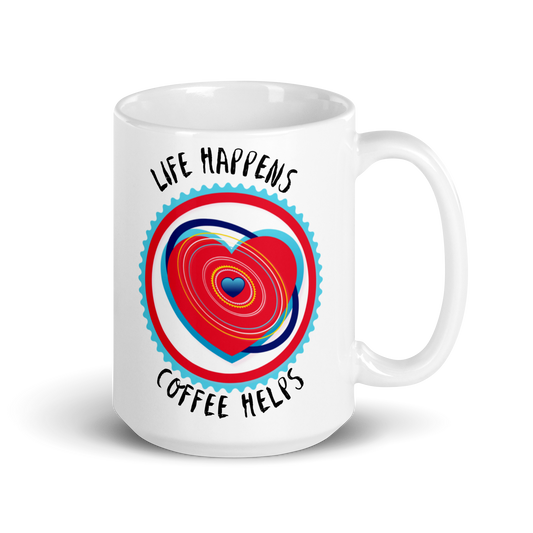 Heart White glossy mug