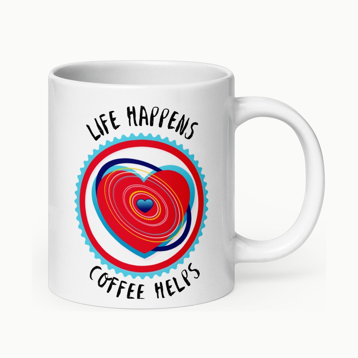 Heart White glossy mug
